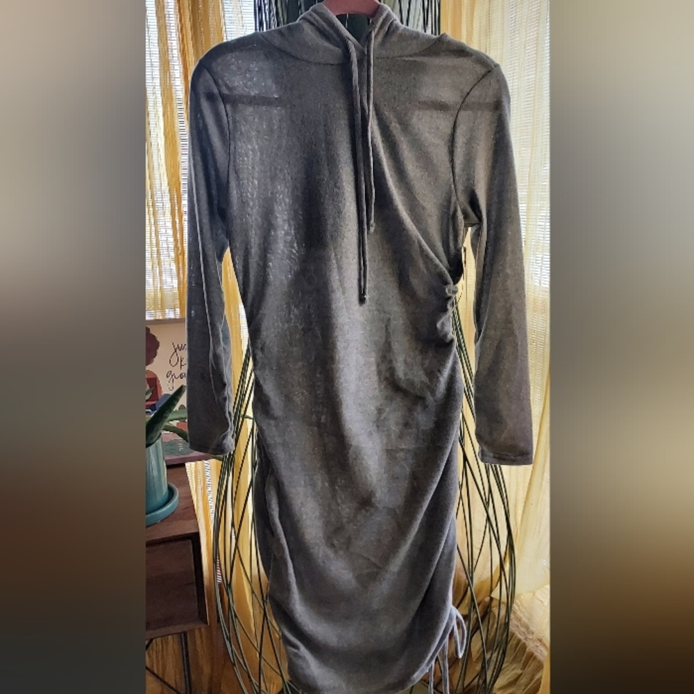 Soft Heather Gray Hooded Dress by NO COMMENT NY.LA